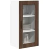 Sieninis stiklinis kabinetas LUCCA 2 pcs Ruda ąžuolo