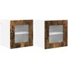 Indaplovės plokštė 2 pcs Rūkyta ąžuolas 40 x 31 x 40 cm