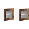 Indaplovės plokštė su lentyna 2 pcs Senas medis 40 x 31 x 40 cm