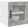Sieninis stiklinis kabinetas LUCCA Betono pilka 40 x 31 x 40 cm