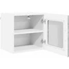 Sieninis stiklinis kabinetas PORTO Betono pilka 40 x 31 x 40 cm
