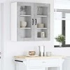 Sieninis stiklinis kabinetas PORTO Betono pilka 40 x 31 x 80 cm