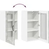 Sieninis stiklinis kabinetas PORTO Betono pilka 40 x 31 x 80 cm