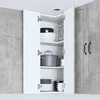Sieninis kampinis kabinetas PORTO Betono pilka 57 x 57 x 100 cm