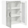 Sieninis stiklinis kabinetas LUCCA Betono pilka 60 x 31 x 80 cm