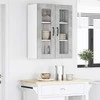 Sieninis stiklinis kabinetas LUCCA Betono pilka 60 x 31 x 80 cm