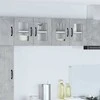 Sieninis stiklinis kabinetas PORTO Betono pilka 60 x 31 x 40 cm