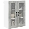 Sieninis stiklinis kabinetas LUCCA Betono pilka 60 x 31 x 80 cm