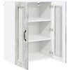 Sieninis stiklinis kabinetas PORTO Betono pilka 60 x 31 x 80 cm