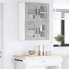 Sieninis stiklinis kabinetas PORTO Betono pilka 60 x 31 x 40 cm