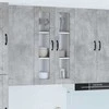 Sieninis stiklinis kabinetas PORTO Betono pilka