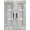 Sieninis stiklinis kabinetas PORTO Betono pilka 60 x 31 x 80 cm