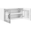 Sieninis stiklinis kabinetas PORTO Betono pilka 80 x 31 x 40 cm