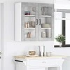 Sieninis stiklinis kabinetas LUCCA Betono pilka 80 x 31 x 80 cm
