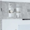 Sieninis stiklinis kabinetas PORTO Betono pilka 80 x 31 x 80 cm