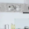 Sieninis stiklinis kabinetas LUCCA Betono pilka 80 x 31 x 40 cm