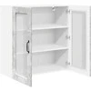 Sieninis stiklinis kabinetas PORTO Betono pilka 80 x 31 x 80 cm