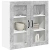 Sieninis stiklinis kabinetas PORTO Betono pilka 80 x 31 x 80 cm