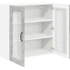 Sieninis stiklinis kabinetas LUCCA Betono pilka 80 x 31 x 80 cm