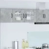 Sieninis stiklinis kabinetas PORTO Betono pilka 80 x 31 x 40 cm