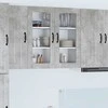 Sieninis stiklinis kabinetas LUCCA Betono pilka 80 x 31 x 80 cm