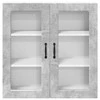 Sieninis stiklinis kabinetas PORTO Betono pilka 80 x 31 x 80 cm
