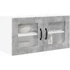 Sieninis stiklinis kabinetas PORTO Betono pilka 80 x 31 x 40 cm