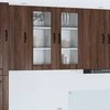 Sieninis stiklinis kabinetas PORTO Rudas ąžuolas