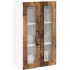 Sieninis stiklinis kabinetas PORTO Senas medis 60 x 31 x 100 cm