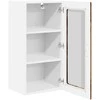 Sieninis stiklinis kabinetas PORTO Senas medis 40 x 31 x 80 cm