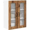 Sieninis stiklinis kabinetas PORTO Senas medis 60 x 31 x 80 cm