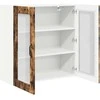 Sieninis stiklinis kabinetas PORTO Senas medis 80 x 31 x 80 cm