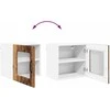 Sieninis stiklinis kabinetas PORTO Senas medis 40 x 31 x 40 cm