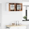 Sieninis stiklinis kabinetas PORTO Senas medis 80 x 31 x 40 cm