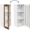 Sieninis stiklinis kabinetas PORTO Senas medis 40 x 31 x 100 cm