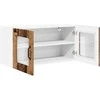 Sieninis stiklinis kabinetas PORTO Senas medis 80 x 31 x 40 cm