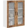Sieninis stiklinis kabinetas PORTO Senas medis 80 x 31 x 100 cm