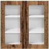 Sieninis stiklinis kabinetas PORTO Senas medis 80 x 31 x 80 cm