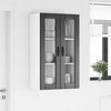 Sieninis stiklinis kabinetas LUCCA Juoda 60 x 31 x 100 cm