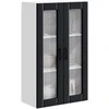 Sieninis stiklinis kabinetas LUCCA Juoda 60 x 31 x 100 cm