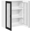 Sieninis stiklinis kabinetas LUCCA Juoda 80 x 31 x 100 cm
