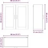 Sieninis stiklinis kabinetas LUCCA Balta 80 x 31 x 80 cm