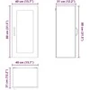 Sieninis stiklinis kabinetas PORTO Balta 40 x 31 x 80 cm