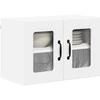 Sieninis stiklinis kabinetas LUCCA Balta 60 x 31 x 40 cm