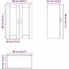 Sieninis stiklinis kabinetas PORTO Balta 60 x 31 x 80 cm
