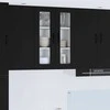 Sieninis stiklinis kabinetas PORTO Juoda 60 x 31 x 80 cm