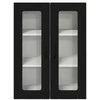 Sieninis stiklinis kabinetas LUCCA Juoda 60 x 31 x 80 cm