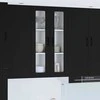 Sieninis stiklinis kabinetas PORTO Juoda 60 x 31 x 100 cm