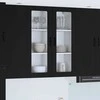 Sieninis stiklinis kabinetas LUCCA Juoda 80 x 31 x 100 cm