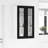 Sieninis stiklinis kabinetas PORTO Juoda 60 x 31 x 100 cm